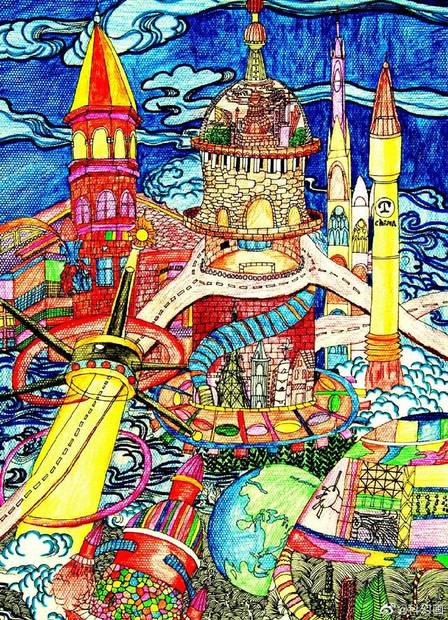 少年儿童科幻画大赛作品优秀（超全超经典科幻画）(29)