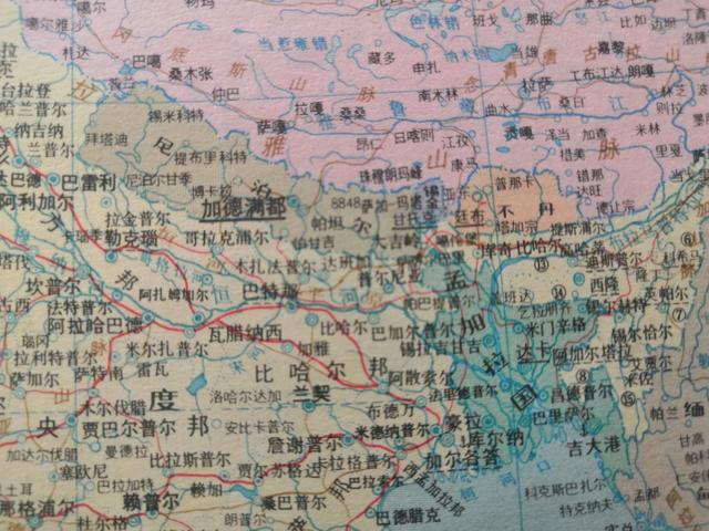 尼泊尔地图上的高清版大图（世界地图变迁史）(1)