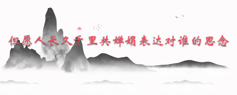 但愿人长久千里共婵娟表达对谁的思念
