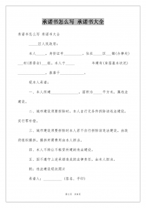 ​承诺书怎样写有法律效力？承诺书怎样写范文