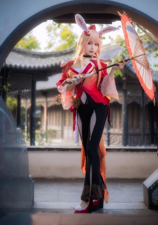 高中生COS公孙离,看到脚上的“攻速鞋”,网友:比手办都精致