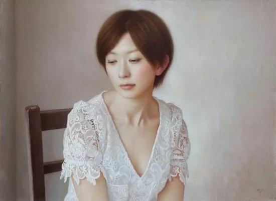 日本艺术家超写实人体油画中的少女,万种风情