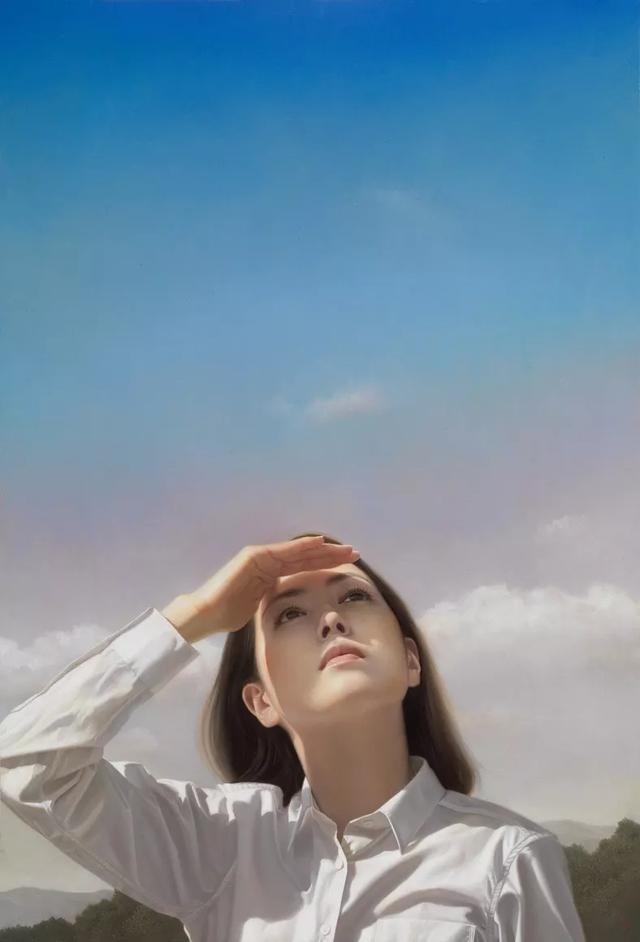 日本艺术家超写实人体油画中的少女,万种风情