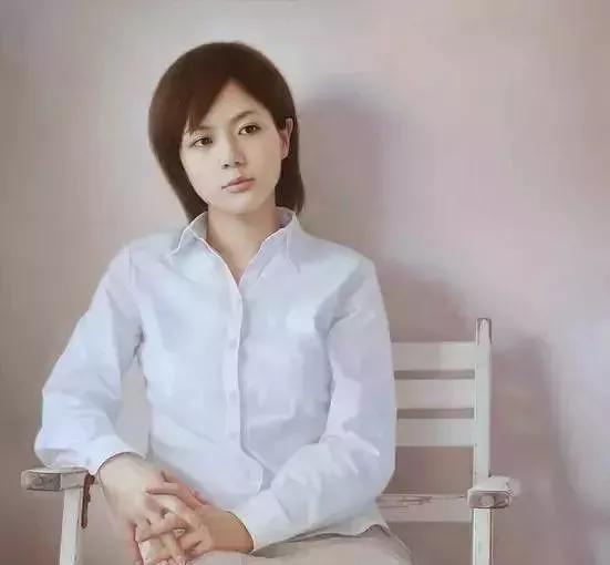 日本艺术家超写实人体油画中的少女,万种风情