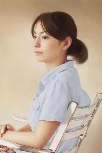 日本艺术家超写实人体油画中的少女,万种风情