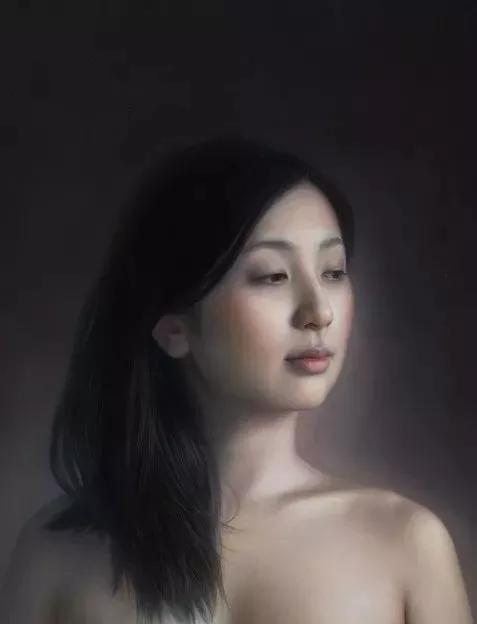 日本艺术家超写实人体油画中的少女,万种风情