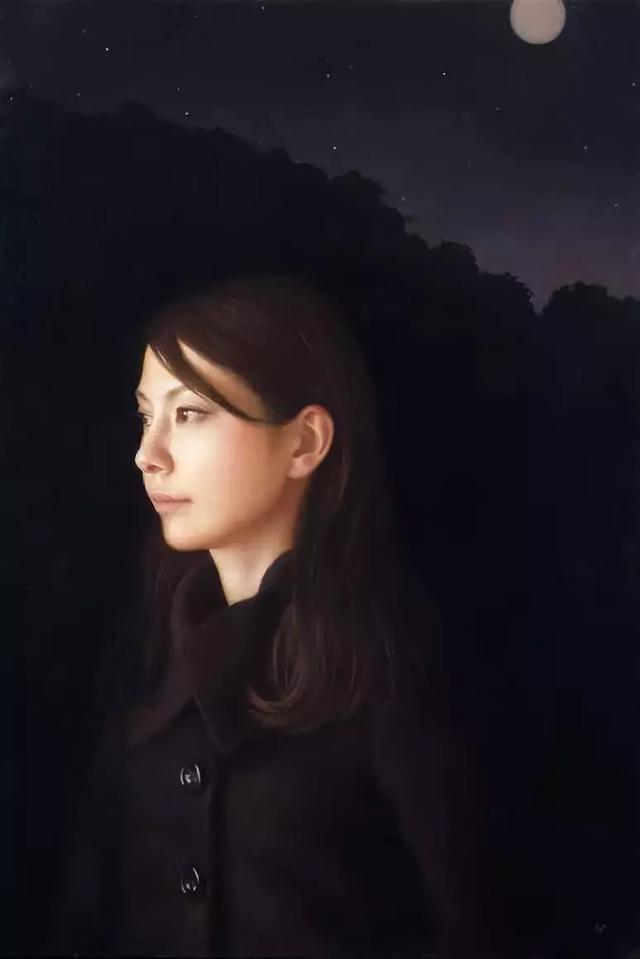 日本艺术家超写实人体油画中的少女,万种风情