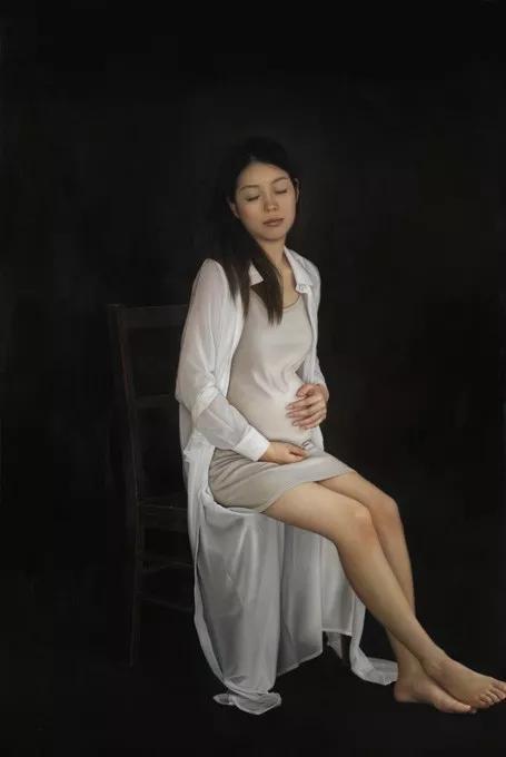 日本艺术家超写实人体油画中的少女,万种风情