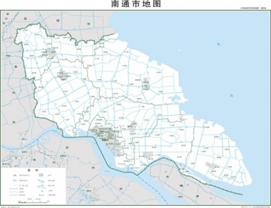 ​江苏省南通市地图 通州 海门 海安 启东 如皋 如东