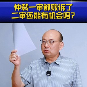 ​仲裁一审都败诉了二审还能有机会吗#劳动仲裁