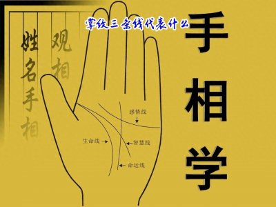 ​手掌纹三条线，各代表什么意思，你知道吗