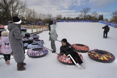 ​陶然亭公园冰雪嘉年华开启，提升企鹅区观赏性