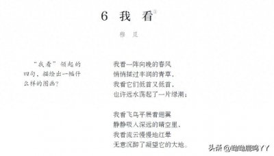 ​人教版语文九年级上册《我看》电子课本