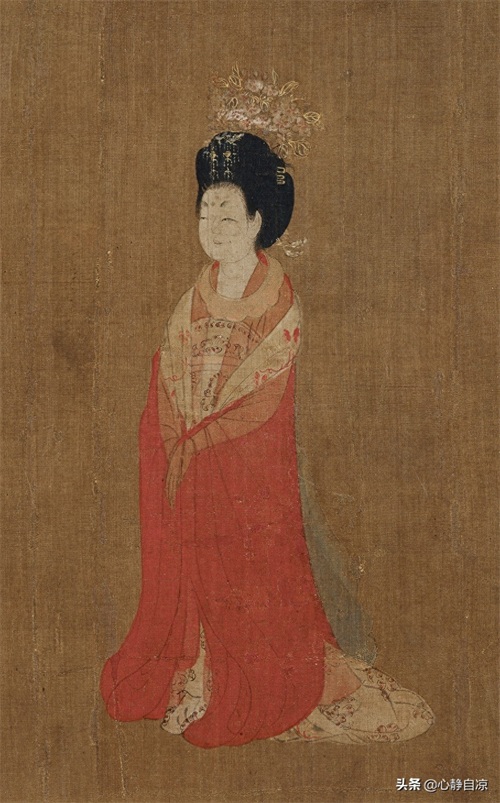 传世名画欣赏《簪花仕女图》